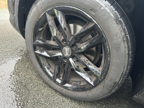 Car alloys black rims - black,